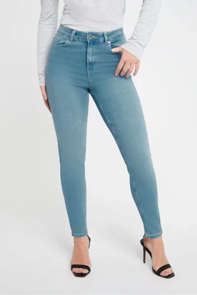 Синие джинсы Lexi Super Stretch с облегающими штанинами и очень завышенной талией Simply Be, синий