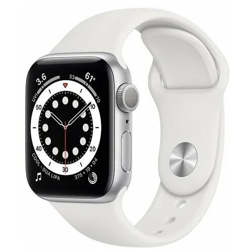 Apple Watch Series 6 GPS 40mm Aluminum Case with Sport Band silver/white