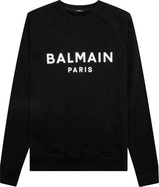 Толстовка Balmain Logo Print Crewneck Sweatshirt 'Black', черный
