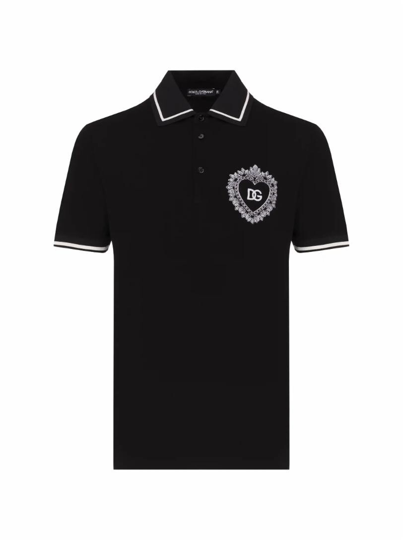 Хлопковое поло с логотипом Dolce&Gabbana
