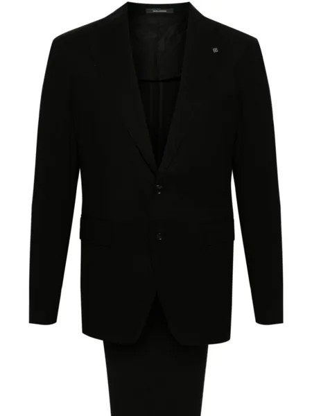 Tagliatore креповый костюм с однобортным пиджаком, черный