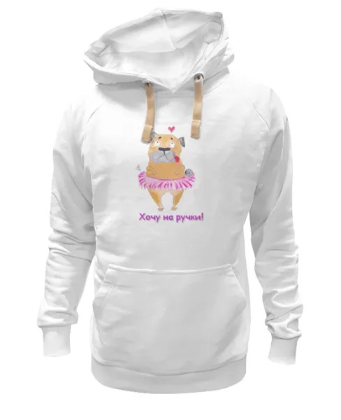 Худи Printio Хочу на ручки! белое 3XL