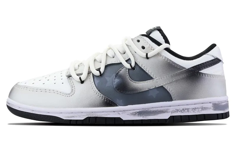 Кроссовки Nike Dunk Skateboarding Shoes Women's Low-top Gray, серебряный