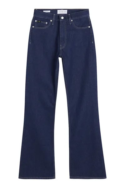 Слегка укороченные джинсы с завышенной талией Calvin Klein Jeans, синий
