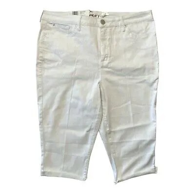 Брюки Seven7 Womens High Rise Skimmer Slim Fit Breezy Crop Pant (белый, 18)