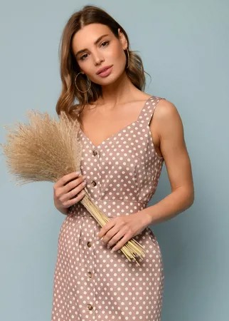 Платье-сарафан женское 1001dress 0132101-02506MO коричневое 40
