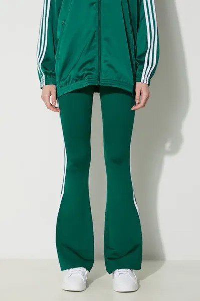 Расклешенные джоггеры adidas Originals, зеленый