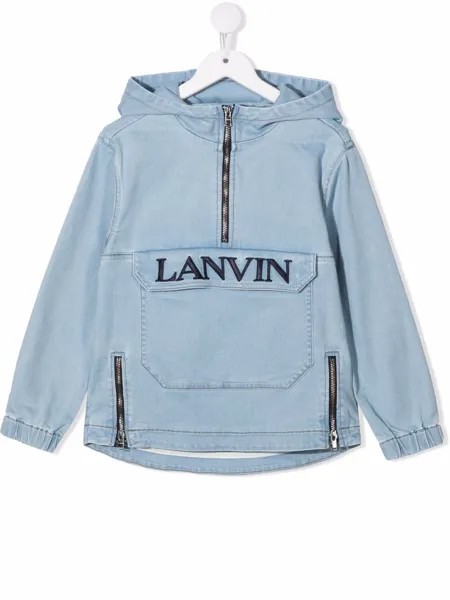 LANVIN Enfant куртка с вышитым логотипом