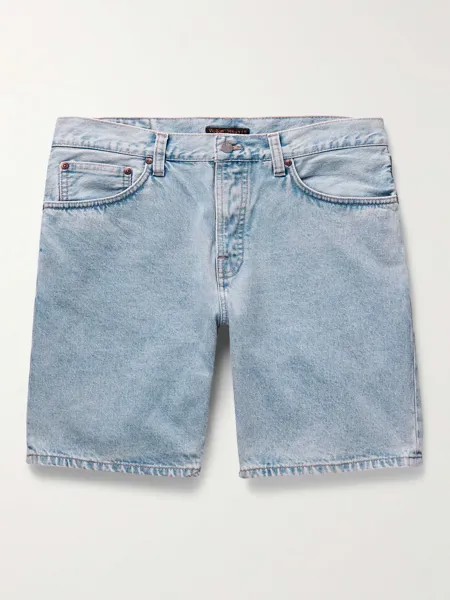 Джинсовые шорты прямого кроя Seth NUDIE JEANS, легкий деним