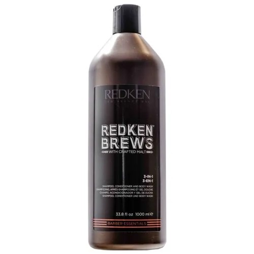 Шампунь, кондиционер и гель для душа Redken Brews, 1 л