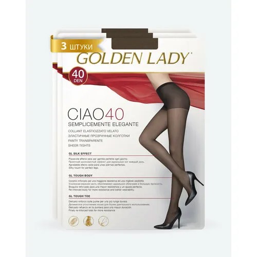 Колготки Golden Lady Ciao, 40 den, 3 шт., размер 3, коричневый