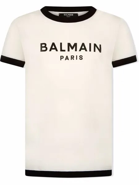 Balmain Kids футболка с логотипом
