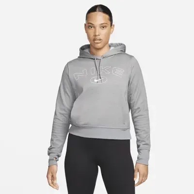 Худи Nike Therma-FIT One, цвет Carbon Heather/Pale Ivory