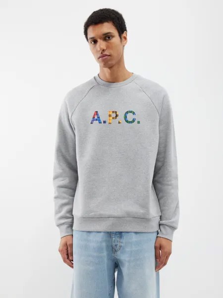 Толстовка из джерси из органического хлопка с логотипом shaun A.P.C., серый