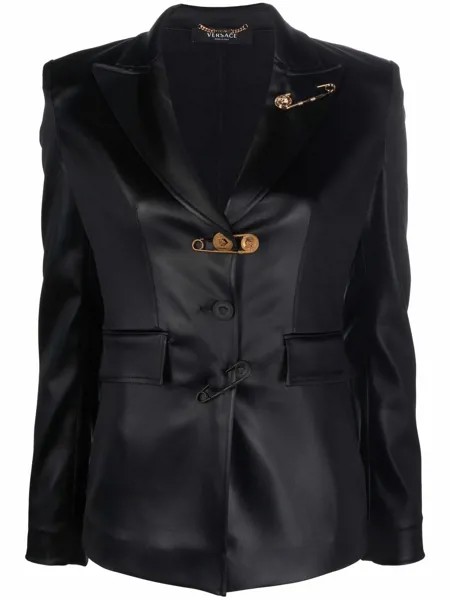 Versace пиджак с декоративной булавкой