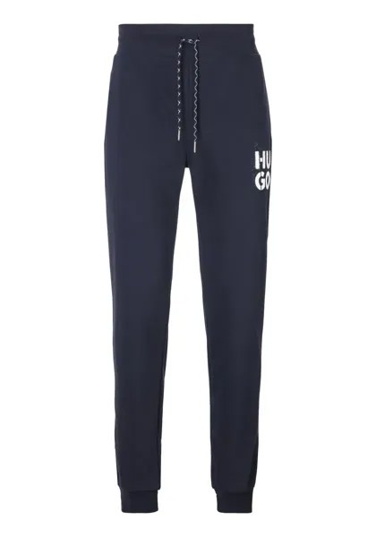 Спортивные брюки HUGO Underwear с фирменной этикеткой, синий
