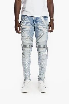 Мужские синие/серые модные джинсы в стиле милитари Smoke Rise Malibu