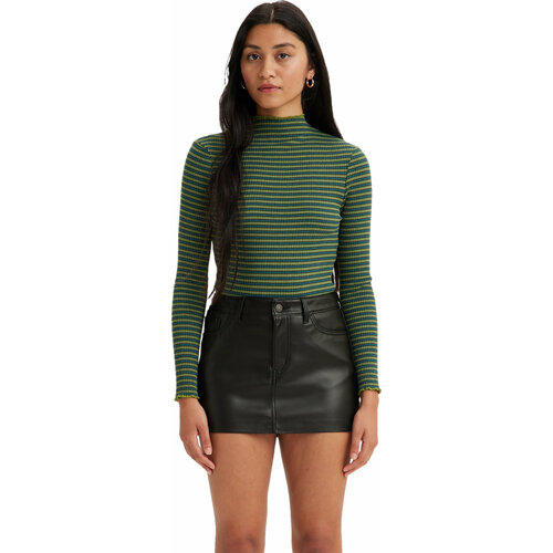 Лонгслив Levi's Women Flora Mockneck, размер XS, , зеленый
