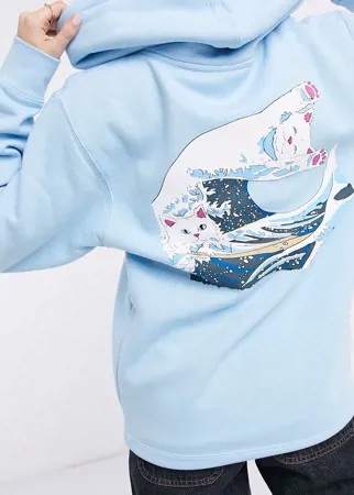 Голубое худи RIPNDIP Great Wave-Голубой