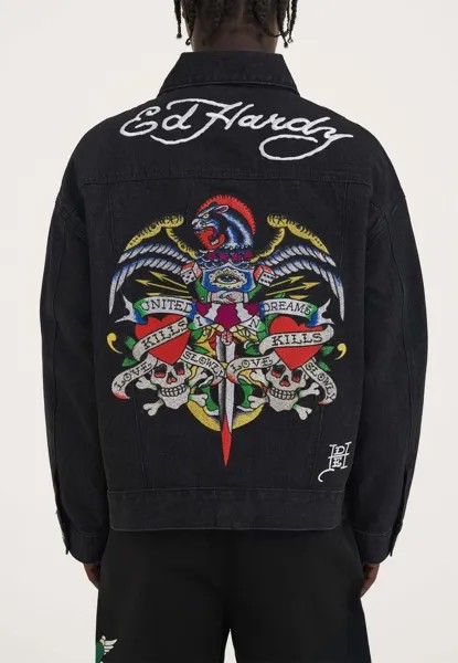 Джинсовая куртка Ed Hardy, черный