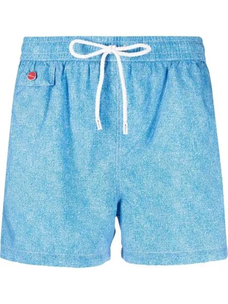 Kiton плавки-шорты с вышитым логотипом