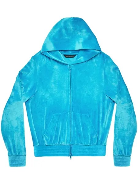 Balenciaga худи с кристаллами, синий