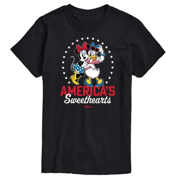 Мужская футболка с рисунком America's Sweethearts Disney's Minnie Mouse & Daisy Duck