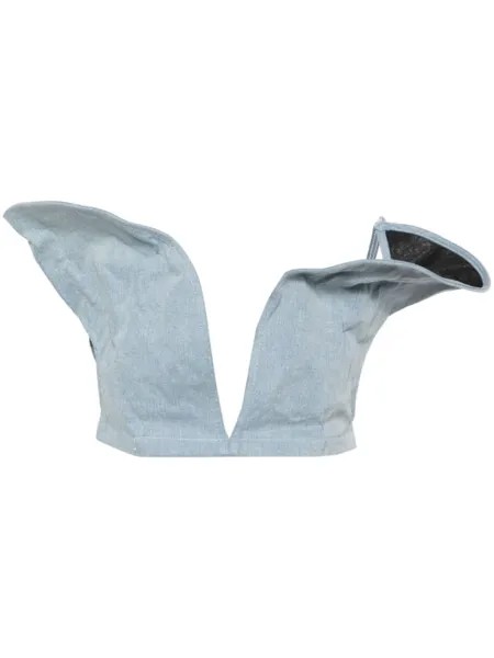 Y/Project denim crop top, синий