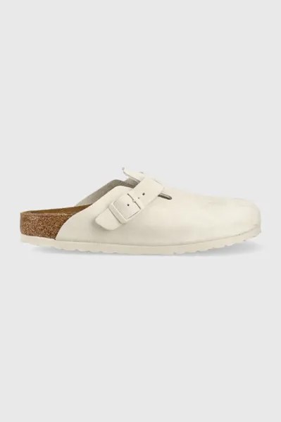 Замшевые тапочки Boston Birkenstock, белый