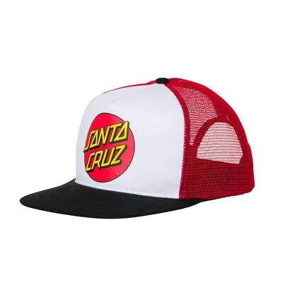 Кепка Santa Cruz Skateboards Classic Dot Trucker Hat (красная/белая/черная)