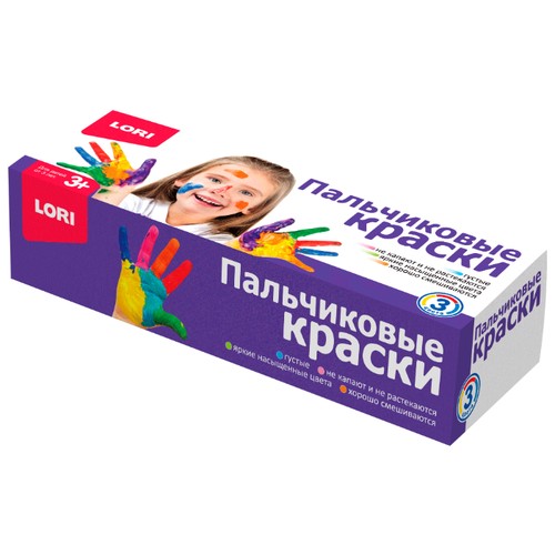LORI Пальчиковые краски 3 цвета х 70 мл (Пкр-002)