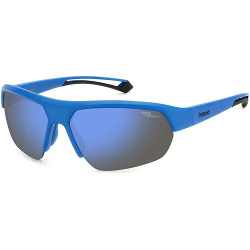 Солнцезащитные очки Polaroid Polaroid Sport PLD 7048/S FLL QG PLD 7048/S FLL QG, голубой, черный