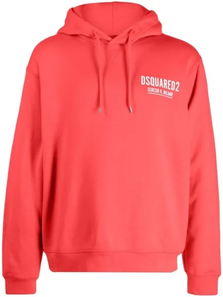Худи с логотипом Dsquared2, красный