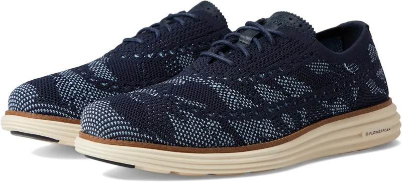 Оксфорды Cole Haan Originalgrand Remastered Stitchlite Longwing, цвет Navy Blazer Camo/Egret