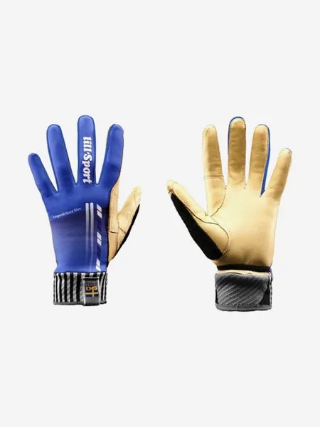 Гоночные перчатки Lillsport, модель Legend Slim Gold Royal Blue, Синий