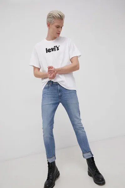 Хлопковая футболка Levi's, белый