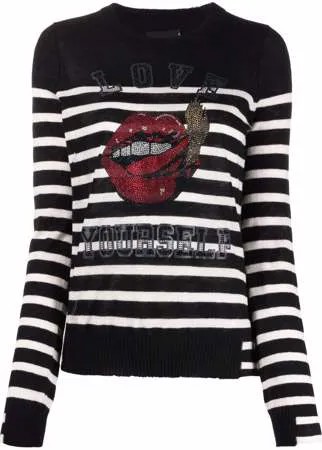 Zadig&Voltaire кашемировый джемпер в полоску