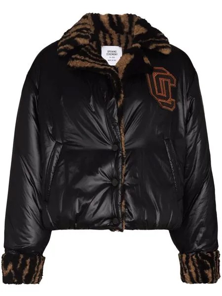 Opening Ceremony crest-patch cropped puffer jacket