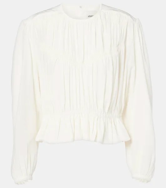 Блузка из крепдешина Gelina Isabel Marant, экрю