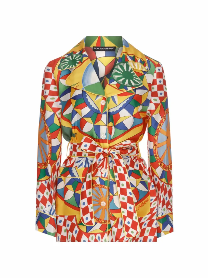 Пижамная рубашка Carretto Dolce&Gabbana, мультиколор