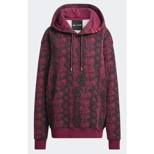 Худи adidas, капюшон, размер M, красный