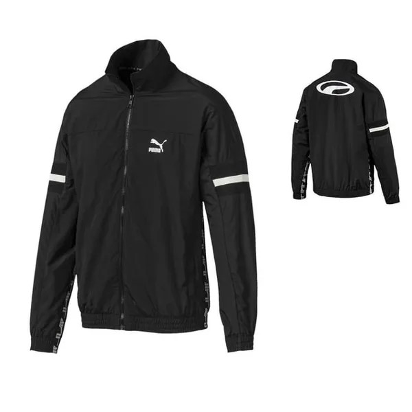 Черная мужская спортивная куртка на молнии с длинными рукавами Xtg 595310 01 Puma, белый