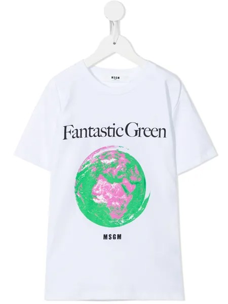 MSGM Kids футболка с графичным принтом