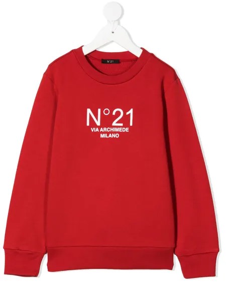 Nº21 Kids толстовка с длинными рукавами и логотипом