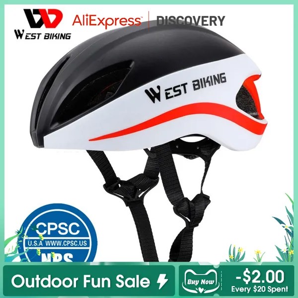 WEST BIKING Профессиональный велосипедный шлем, Сверхлегкий гоночный шлем из пенополистирола, шлем для горного и дорожного велосипеда, велосипедный шлем для мужчин и женщин, защитная шапка для велоспорта