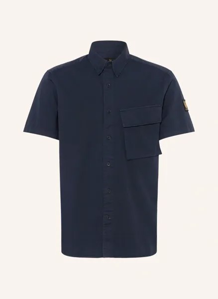 Рубашка с короткими рукавами, стандартного кроя  Belstaff, синий