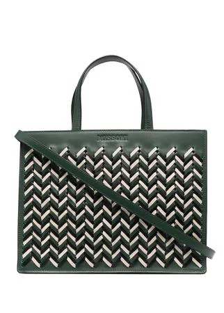 Missoni плетеная сумка-тоут с верхними ручками и логотипом