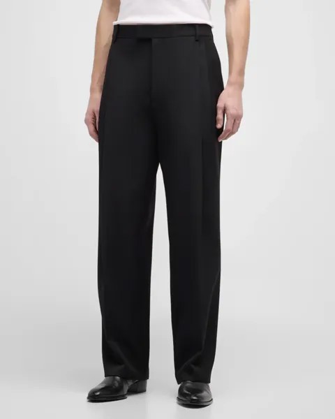 Мужские брюки-смокинг со складками Off-White, цвет Black