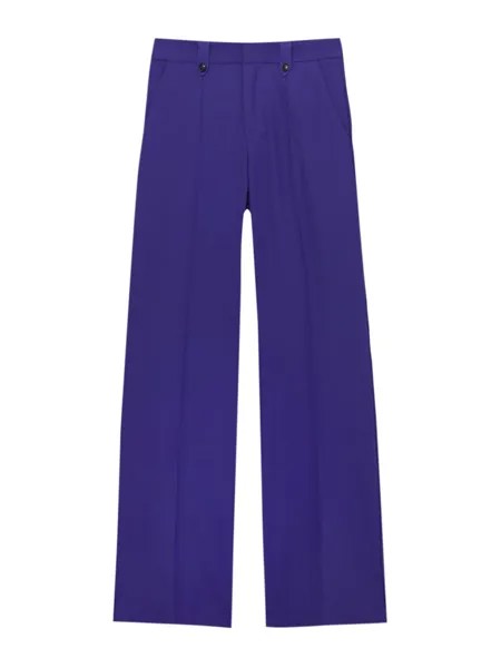 Обычные плиссированные брюки Pull&Bear, фиолетовый