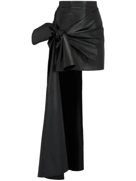 Alexander McQueen юбка мини с драпировкой, черный